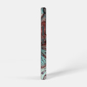 Abstraktes Vivio Fantasy Fraktal Art Brown Blue Samsung Galaxy Hülle (Rechte Seite)