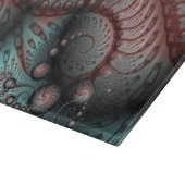 Abstraktes Vivio Fantasy Fraktal Art Brown Blue Schneidebrett (Ecke)