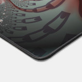 Abstraktes Vivio Fantasy Fraktal Art Brown Blue Schreibtischunterlage (Ecke)