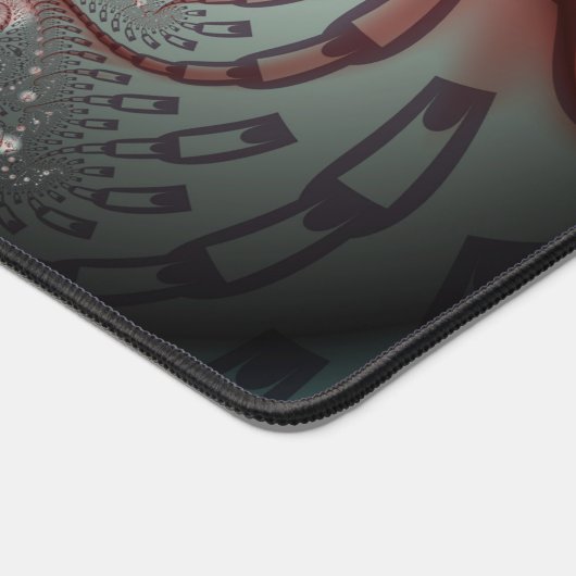 Abstraktes Vivio Fantasy Fraktal Art Brown Blue Schreibtischunterlage (Ecke)