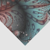 Abstraktes Vivio Fantasy Fraktal Art Brown Blue Seidenpapier (Detail)