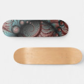 Abstraktes Vivio Fantasy Fraktal Art Brown Blue Skateboard (Horizontal)