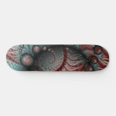 Abstraktes Vivio Fantasy Fraktal Art Brown Blue Skateboard (Horizontal)