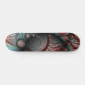 Abstraktes Vivio Fantasy Fraktal Art Brown Blue Skateboard (Horizontal)