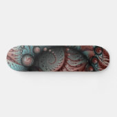 Abstraktes Vivio Fantasy Fraktal Art Brown Blue Skateboard (Horizontal)