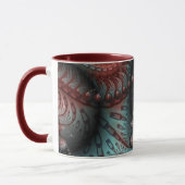 Abstraktes Vivio Fantasy Fraktal Art Brown Blue Tasse (Links)