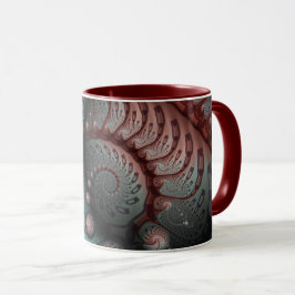 Abstraktes Vivio Fantasy Fraktal Art Brown Blue Tasse