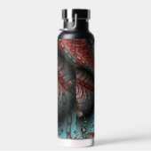 Abstraktes Vivio Fantasy Fraktal Art Brown Blue Trinkflasche (Rechts)