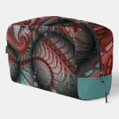 Abstraktes Vivio Fantasy Fraktal Art Brown Blue Waschbeutel (Rechte Ecke)