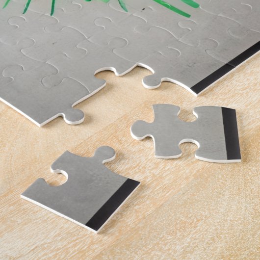 Abstraktes Vogelpuzzle, Lila und schwarz, 252 P Puzzle (Seite)