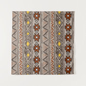 Abstraktes, von Hand gezeichnet ethnisches Muster Wandteppich (Vorderseite (Horizontal))