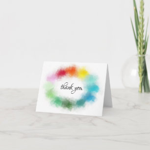 Abstraktes Vorlagenskript Vielen Dank Dankeskarte