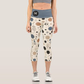 Abstraktes Wald Capri Leggings (Vorderseite)