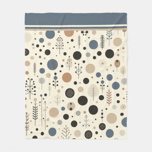 Abstraktes Wald Fleecedecke (Vorderseite)