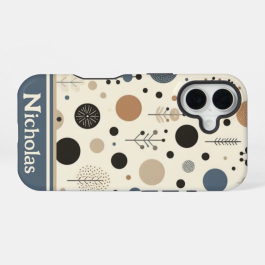 Abstraktes Wald iPhone 16 Hülle (Rückseite (Horizontal))