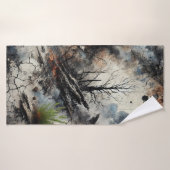 Abstraktes Waldbadetuch Badehandtuch (Badehandtuch)