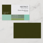 Abstraktes Waldgrün u. Aqua Visitenkarte (Vorne/Hinten)