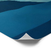 Abstraktes Wandbild Blue Lake Basin Poster (Ecke)