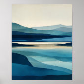 Abstraktes Wandbild Blue Lake Basin Poster (Vorne)