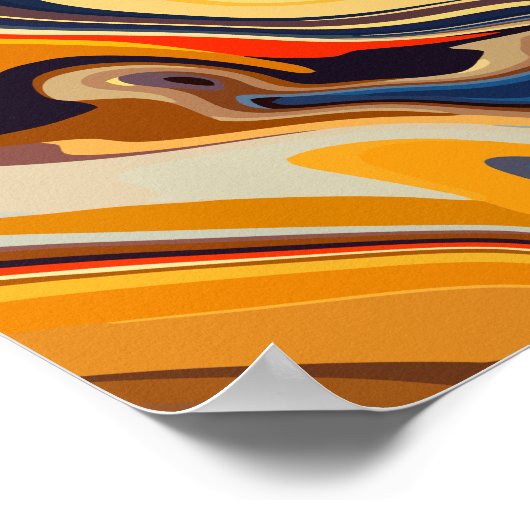 Abstraktes, warmes und Cooles Muster Poster (Ecke)