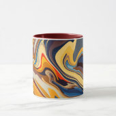 Abstraktes, warmes und Cooles Muster Tasse (Zentrum)