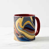Abstraktes, warmes und Cooles Muster Tasse (VorderseiteRechts)