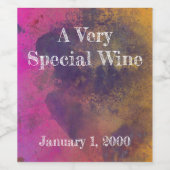 Abstraktes waschfarbenes Etikett für Weine (Einzelnes Label)