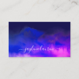 Abstraktes Wasser Midnight Blue Lila Visitenkarte