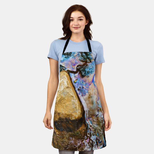 abstraktes Wasser Schürze (Getragen)