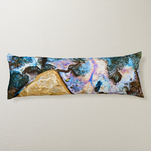 abstraktes Wasser Seitenschläferkissen (Rückseite)