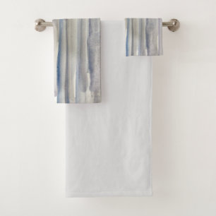 Abstraktes Wasser Streifen Kunst Badehandtuch Set