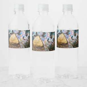abstraktes Wasser Wasserflaschenetikett