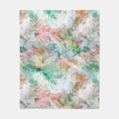 Abstraktes Wasserfarbe-Grunge-Muster Ozean Fleecedecke (Vorderseite)