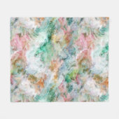 Abstraktes Wasserfarbe-Grunge-Muster Ozean Fleecedecke (Vorderseite (Horizontal))