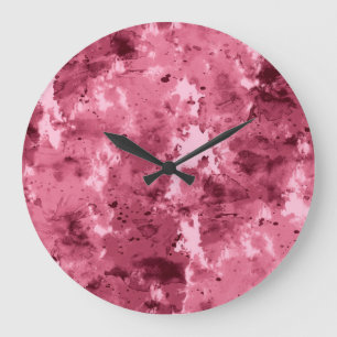 Abstraktes Wasserfarbe-Grunge: Tarnmuster. Große Wanduhr