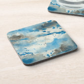 abstraktes Wasserfarbe-Set Untersetzer (Linke Seite)