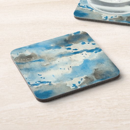 abstraktes Wasserfarbe-Set Untersetzer (Linke Seite)