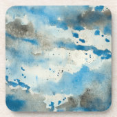 abstraktes Wasserfarbe-Set Untersetzer (Vorderseite)