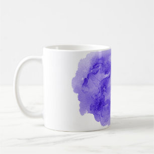 Abstraktes Wasserfarben-Hintergrundbild mit einer  Kaffeetasse