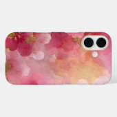 Abstraktes Wasserfarben-Pink und Gold Case-Mate iPhone Hülle (Rückseite (Horizontal))