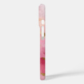 Abstraktes Wasserfarben-Pink und Gold Case-Mate iPhone Hülle (Rückseite / Links)