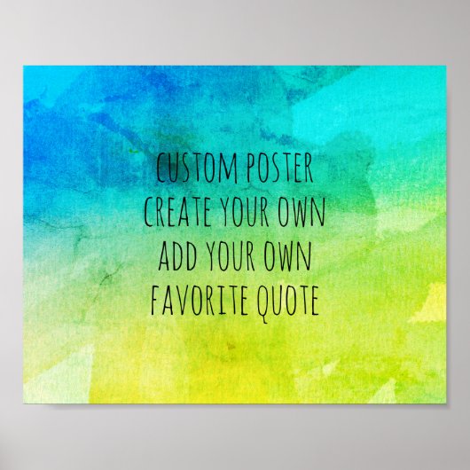abstraktes Wasserfarben-Poster erstellen Sie Ihr e Poster (Vorne)