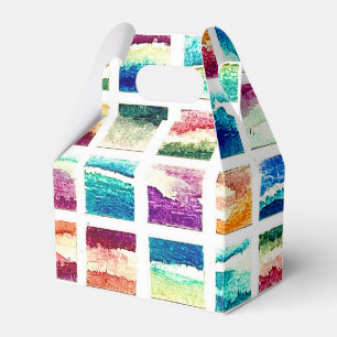 Abstraktes Wasserfarben-Wolkenquadrat-Malerei Geschenkschachtel