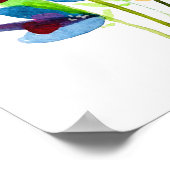 Abstraktes, wasserfarbenes Blumenposter Poster (Ecke)