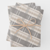 Abstraktes Wasserfarbenfroh, grau und beige Muster Geschenkpapier Set (Beispiel)