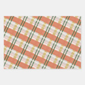 Abstraktes Wasserfarbenfrohe Orangen- und Grünmust Geschenkpapier Set (Vorderseite 3)