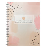 Abstraktes Wasserfarbenlehrer-Notebook Notizblock (Vorderseite)