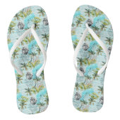 Abstraktes Wasserfarbenmuster Badesandalen (Fußbett)