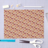 Abstraktes Wasserfarbenmuster in warmen Herbstfarb Seidenpapier (Handwerk)