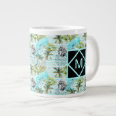 Abstraktes Wasserfarbenmuster Jumbo-Tasse (Vorderseite Rechts)